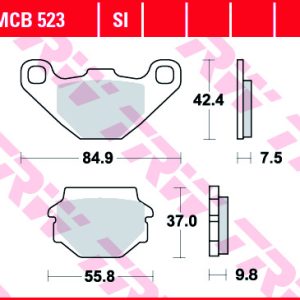 MCB523 KOČIONE PLOČICE ZA MOTOCIKL