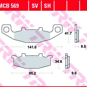 MCB569 kočione pločice za motocikl