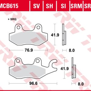 MCB615 kočione pločice za motocikl