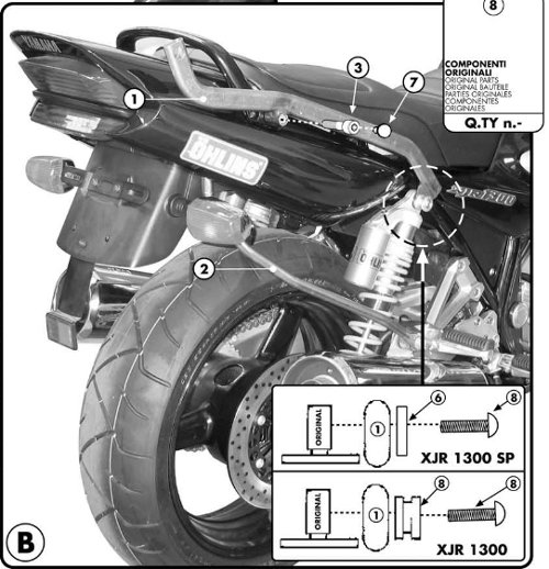 F nosač kufera yamaha xjr