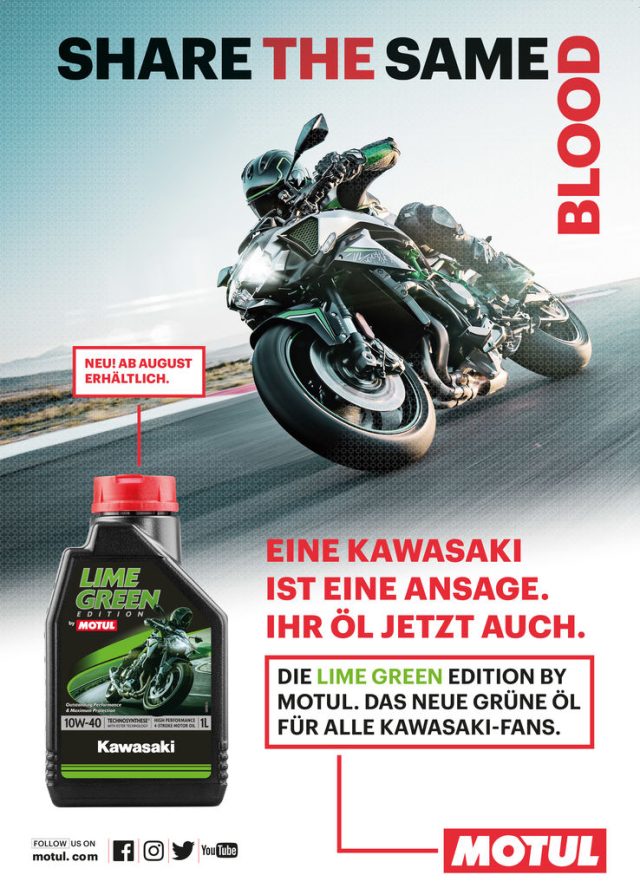 motul t w kawasaki lime green