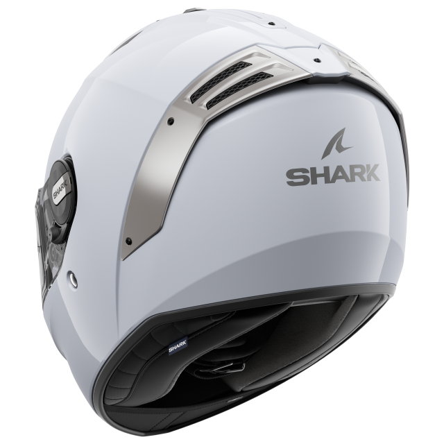 HEEW SHARK HELMETS SPARTAN RS BLANK WHITE SILVER GLOSSY ps