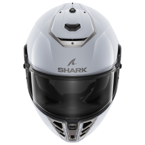 HEEW SHARK HELMETS SPARTAN RS BLANK WHITE SILVER GLOSSY ps