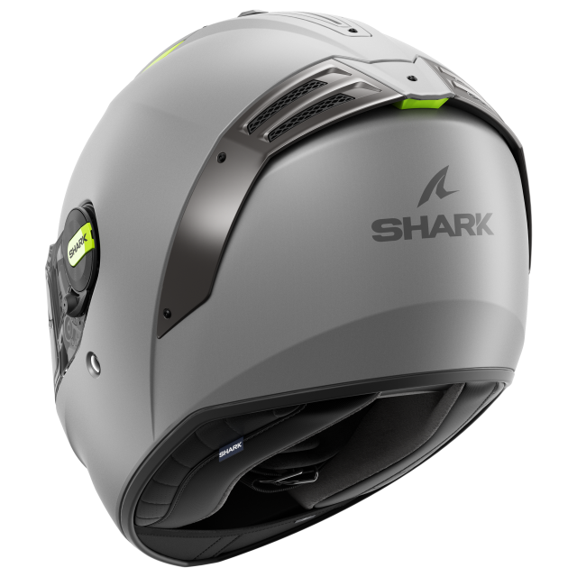 HEESYS SHARK HELMETS SPARTAN RS BLANK MAT SP SILVER YELLOW SILVER ps