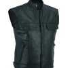 motorcycle leather vest lvc