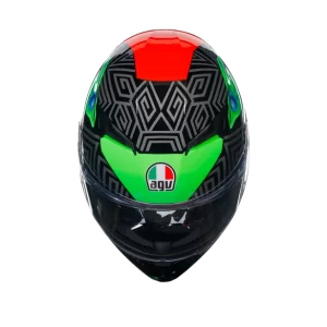 agv k e kamaleon black red green