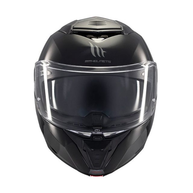 casco modular mt fusv atom sv solid a negro brillo