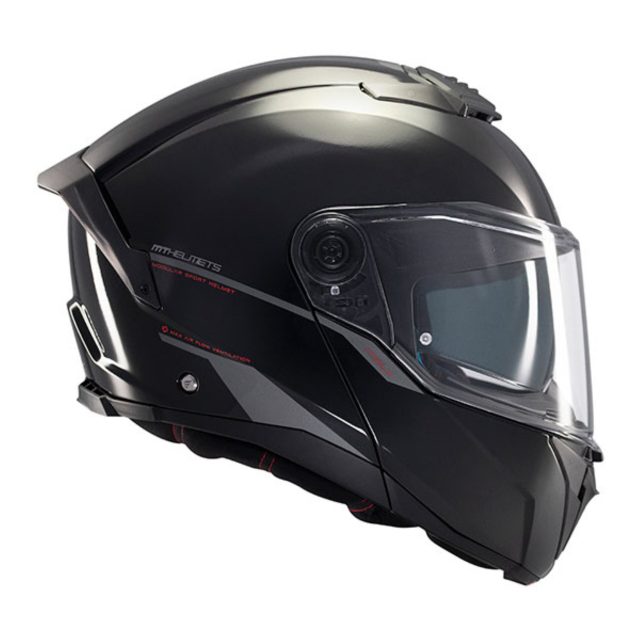 casco modular mt fusv atom sv solid a negro brillo