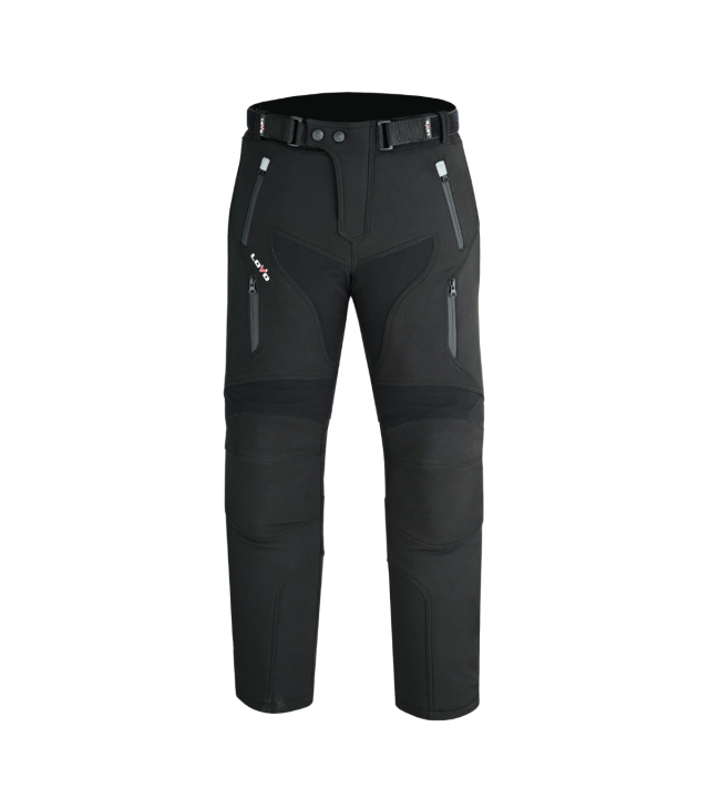 lve north unisex motorbike trousers with softshell fabric and integrated protections ()