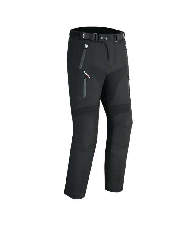 lve north unisex motorbike trousers with softshell fabric and integrated protections
