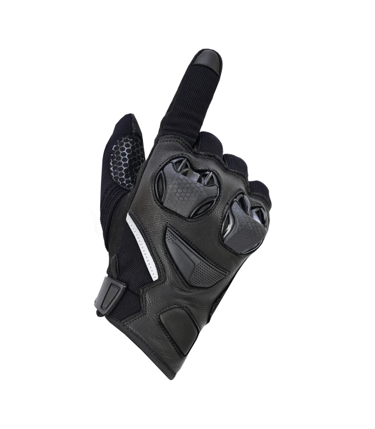 lvts aeroflow lovo leather mesh motorcycle summer riding gloves unisex ()