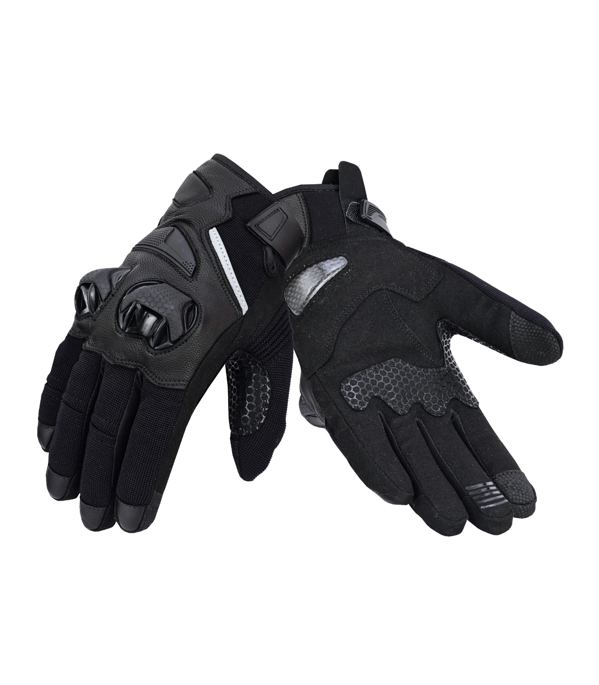 lvts aeroflow lovo leather mesh motorcycle summer riding gloves unisex ()